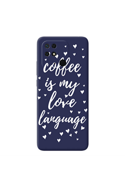 Other Xiaomi Redmi 10C Coffe is my love language Dark blue Colored Silicone T...