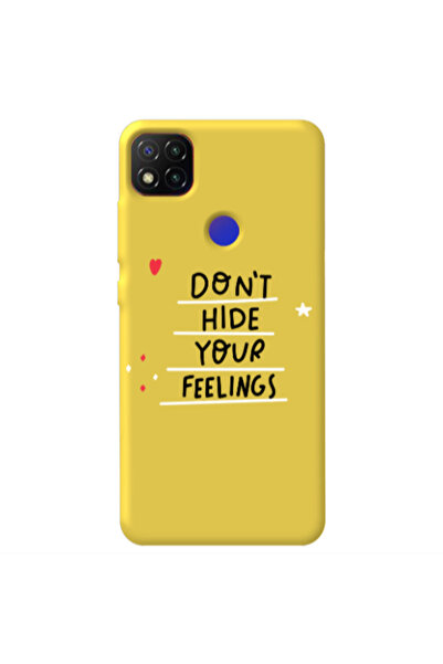 Other Xiaomi Redmi 9c Dont Hide Your Feelings Yellow Colored Silicone TPU Θήκη