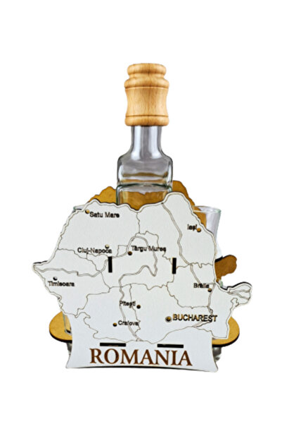 OEM Set decantor 0, 5l si 6 pahare 25ml, model Romania