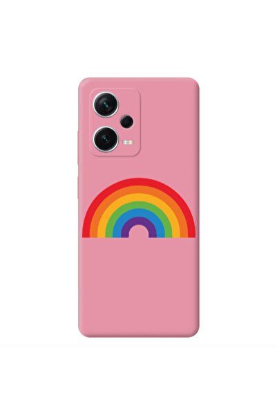 Other Xiaomi Poco X5 Rainbow Mini Pink Colored Silicone TPU Θήκη