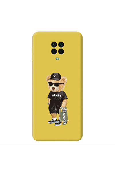 Other Xiaomi Redmi Note 9 Pro Bear with glasses Yellow Colored Silicone TPU Θήκη