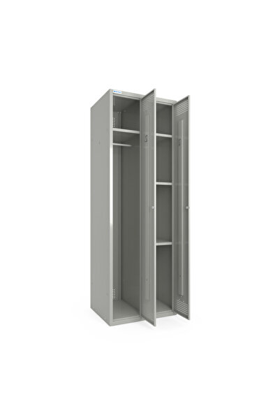 Q DECOR home&kids&garden Dulap metalic cu 2 compartimente 1800x600x500 mm gri