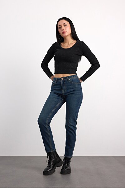 Vigoss Jeans 23030-73603 Women's Mom Fit High Rise Tapered Leg Denim Pants 23...