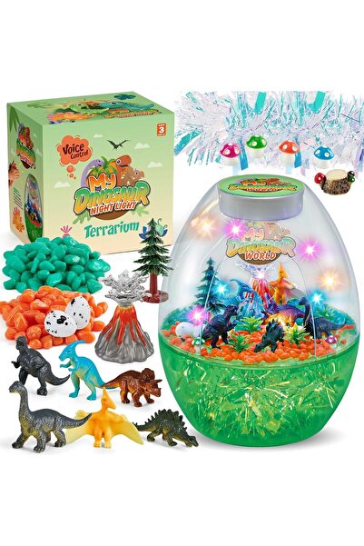 OEM Lampă de veghe Dinozaur DIY Set Creativ Educațional pentru Copii Terariu