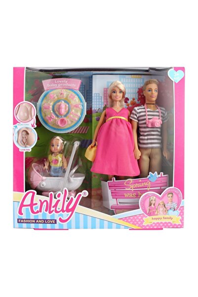 Blue Toys Κούκλα Ανίλι: Μαμά, Μπαμπάς και Μωρό με Καρότσι (MKL037373)