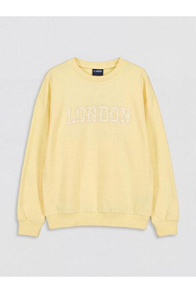 LC Waikiki Özmarka New Season Crew Neck London Printed Girls' Sweatshirt