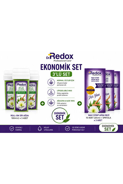 DR REDOX Dr. Redox Professional Care Roll-On Sir Ağda Azulenalı 3'lü Ekonomik...