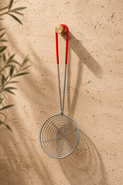 Tutku Home Metal Saplı Küçük Kevgir - 28 Cm