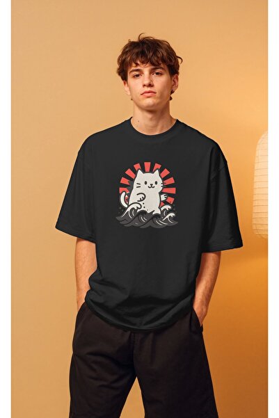 buzagi tasarım ürünleri Kanagawe Unisex Oversize T-Shirt