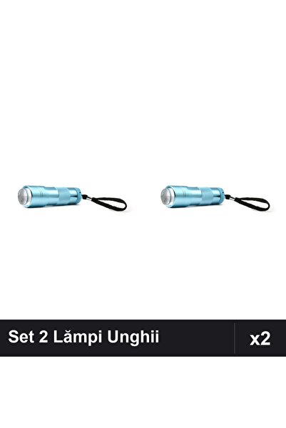 NAİLS Set 2 Lămpi UV/LED Lanternă cu Pernă Silicon 12W Albastre pentru Uscare...