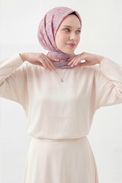Silk Home Soft Scarf Minimal Motif Pink