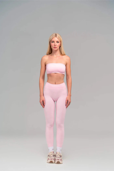 VIGORV High Waist Seamless Gathering Women's Leggings V-Cut Waist Gathered Sp...
