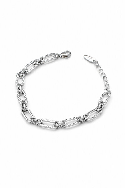 Balenbi Jewelry Women's Twisted Detailed Oval Ring Tarnish Resistant Steel Ch...