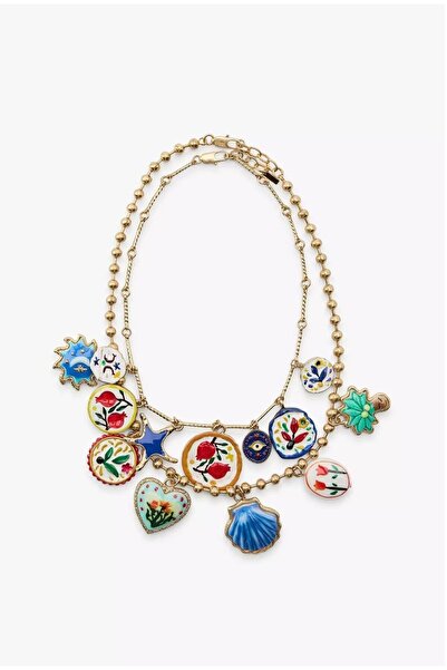 yucelique ZRA Model Charm Detaylı Yaz Kolleksiyonu Premium Çoklu Charm Kolye Set
