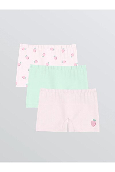 LC Waikiki Strawberry Printed Girls' Boxer 3-Pack (S6)