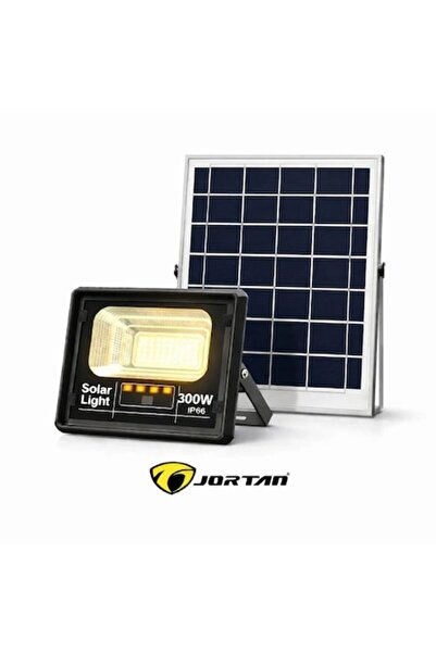 Jortan ®   Proiector LED solar de 300W, de exterior IP66, Panou solar extern,...