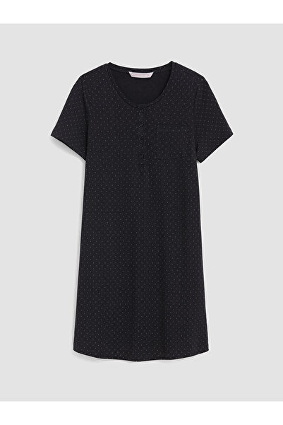 LC Waikiki Peak New Season Crew Neck Patterned Women's Nightgown