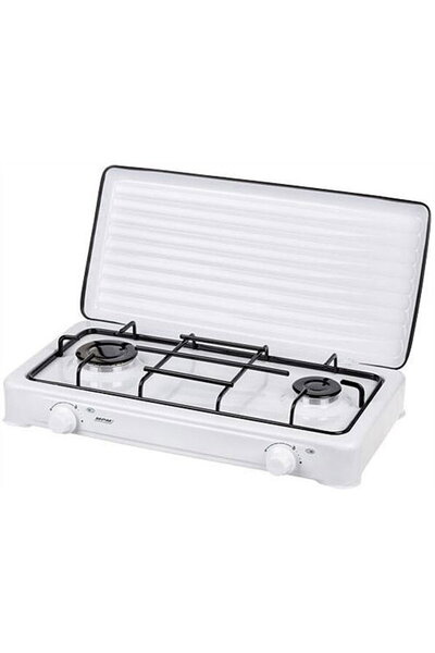MPM Plita pe Gaz 2 Arzatoare 30 cm alb, Aprindere Electrica, Sistem Siguranta...