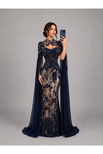 Generic Luxurious evening dress in barbie and georgette material on original ...