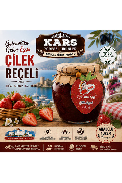 LOKMACI ANA Çilek Reçeli 450 gr