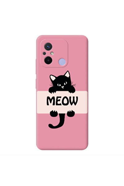 Other Xiaomi Redmi 12C Meow Pink Colored Silicone TPU Θήκη