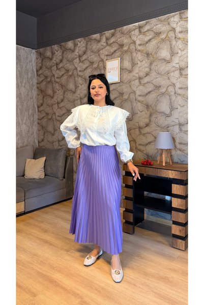 BURCU TESETTÜR Pleated Skirt 1509