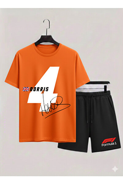 MAGORS Lando Norris Printed 100% Cotton Crewneck Kids T-Shirt-Shorts F1 Dual Set