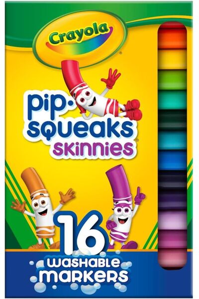 Crayola 16 Ct. Washable Pip-Squeaks Skinnies Markers