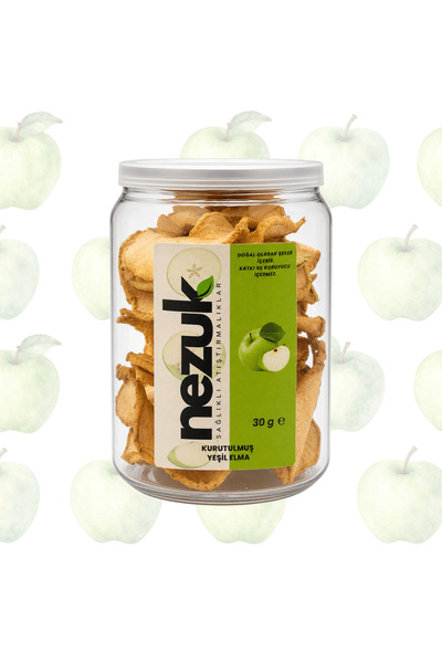 Kurutulmuş Doğal Yeşil Elma-PET-30g