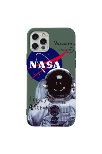 Other Apple iPhone 12 Pro Max Vacuum State Dark Green Colored Silicone TPU Θήκη