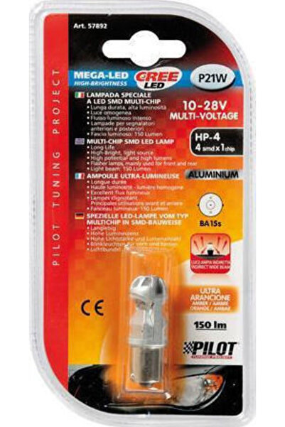 Lampa Λάμπες Αυτοκινήτου Mega-Led HP-4 Κεχριμπαρένιο 10-28V P21W-BA15S-1156 L...
