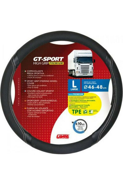Lampa Κάλυμμα Τιμονιού Αυτοκινήτου GT-Sport με Διάμετρο 46-48εκ. Συνθετικό Μα...