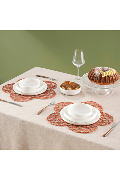 Karaca Home Daisy Amerikan Servisi 2'li Set Turuncu