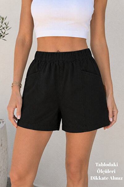 CEDY DENIM Women's Stretchy Lycra Shorts with Pockets, High Stretch Synthetic...