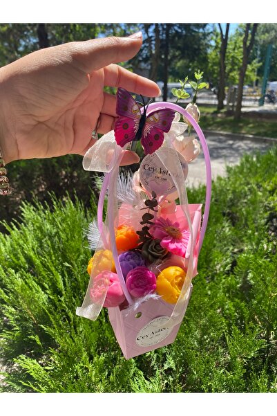 El Yapımı Mum Buketi – Dekoratif Hediye Aranjmanı 🕯️🌸
