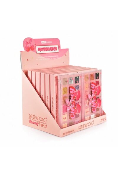Flippy Set 12 Bucati Paleta Farduri, Kevin&Coco, Colectie Cherry si Strawberr...