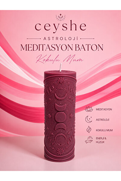 CeyShe Astroloji Meditasyon Baton Kokulu Dekoratif Mum
