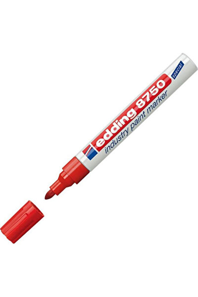 Edding 8750 Βιομηχανικός Μόνιμος Μαρκαδόρος 4mm Κόκκινος
