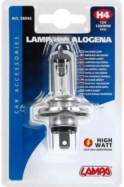 Lampa Λάμπες Αυτοκινήτου & Μοτοσικλέτας H4 Αλογόνου 12V 130W 1 τεμάχιο