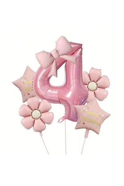 ÇITIPITISTORE Pink Daisy Bow Themed Birthday Party Celebration Set