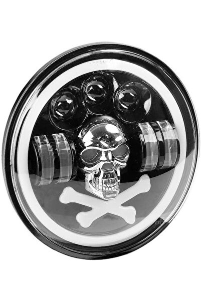 AMIO Round Led Work Light Skull 5,500lm 9>36v 60w 6,000k Φ170x170x65mm 4 Uses...