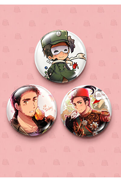 Fivy 3’lü Hetalia Sadık Adnan Rozet Seti