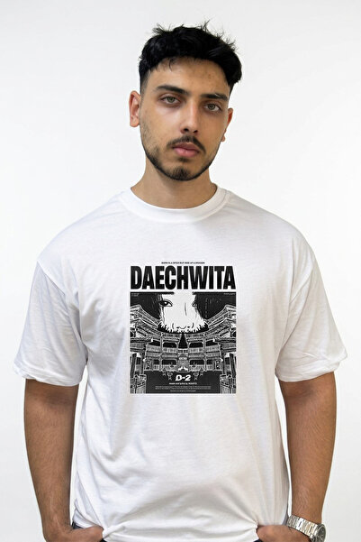 Anetos Daechwita Agust D Design Printed Oversize White T-Shirt