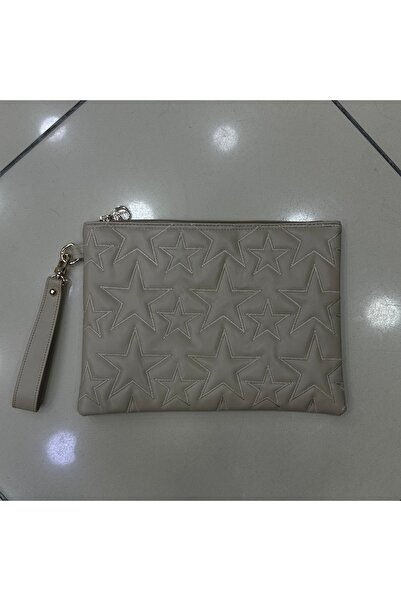 Meryem Çanta Star Stitched Wrist Strap Women's Portfolio & Clutch Bag 30X22Cm