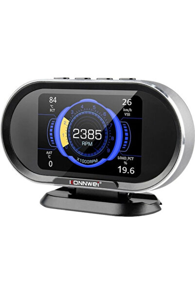 KONNWEİ Kw206 Οθόνη OBD2 3.2 " LCD HUD, Δοκιμή 0-100, Ένδειξη 92 Δεδομένων, Έ...