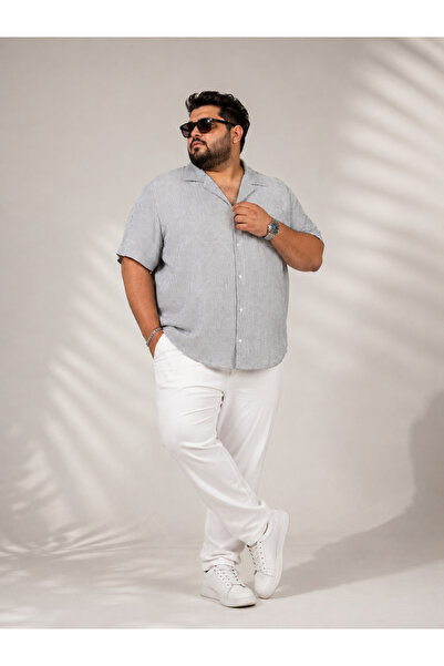 ANNEX Large Size Cotton Short Sleeve Men's Shirt