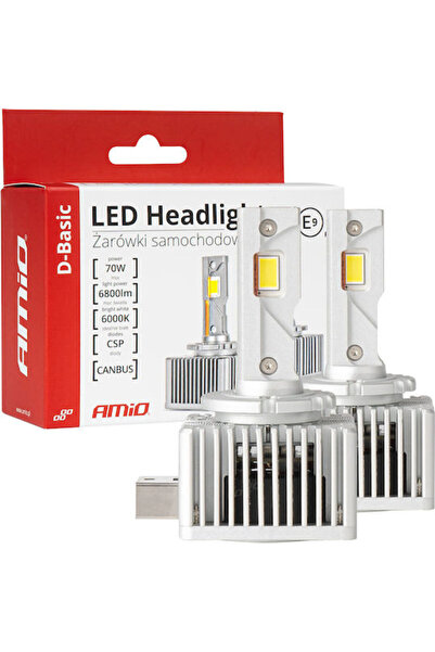 AMIO Λάμπες Αυτοκινήτου D3S / D8S / D3R Canbus LED 6000K Ψυχρό Λευκό 12V 70W ...