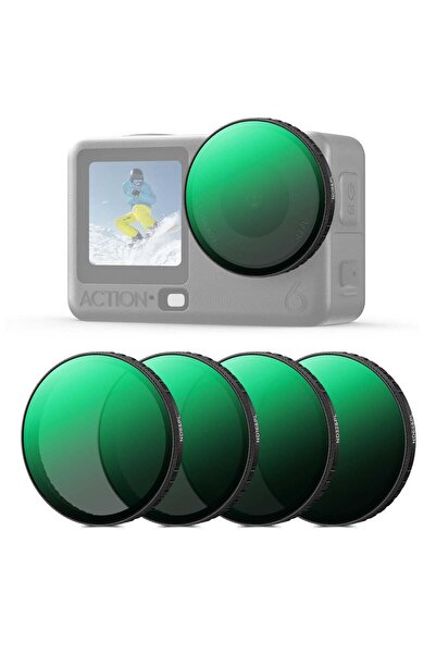 K&F CONCEPT Osmo Action 6 Uyumlu ND/PL Filtre Seti (ND&PL 8/16/32/64)