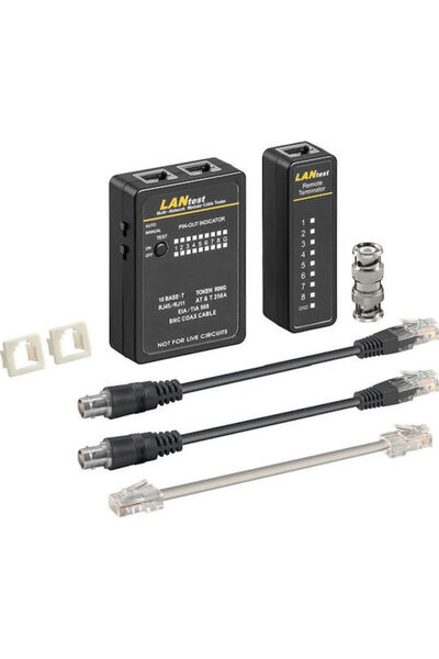 goobay 93010 Ελεγκτής Καλωδίων Δικτύου RJ45 / RJ12 / RJ11 / BNC