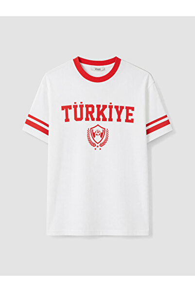 LC Waikiki Rmz Gi̇yi̇m Farkiyla Turkey Printed 100% Cotton Women's T-Shirt